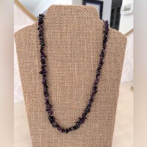 Amethyst Chip Purple Necklace